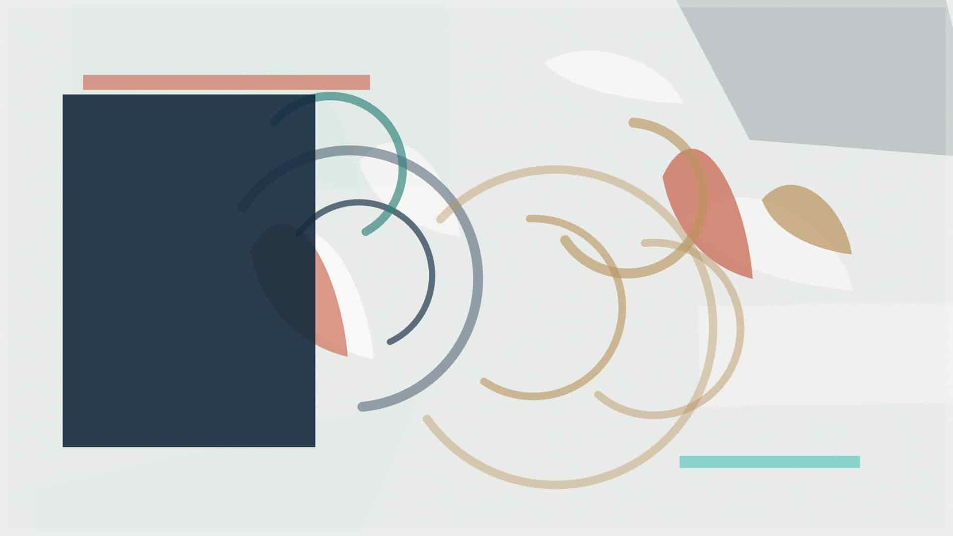 Abstract editorial illustration for Improving Sustainability and Reducing Waste in Manufacturing