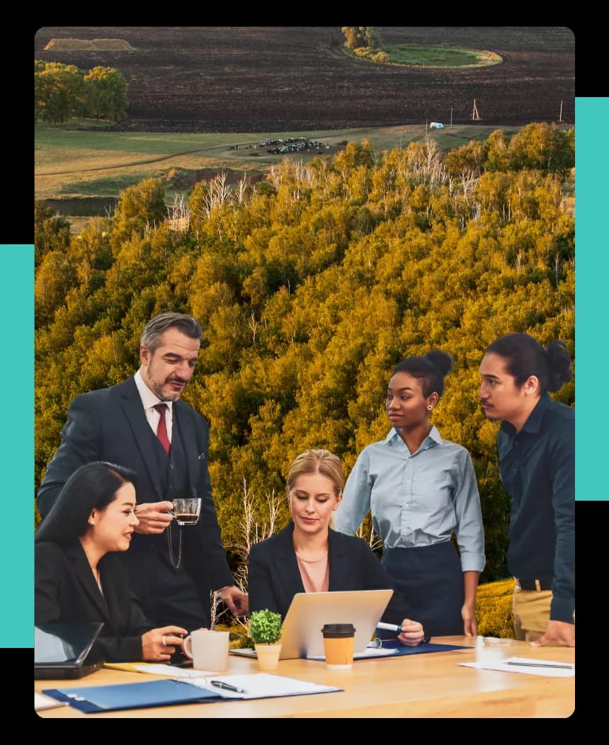 Ein Team während einer Schulungssitzung.